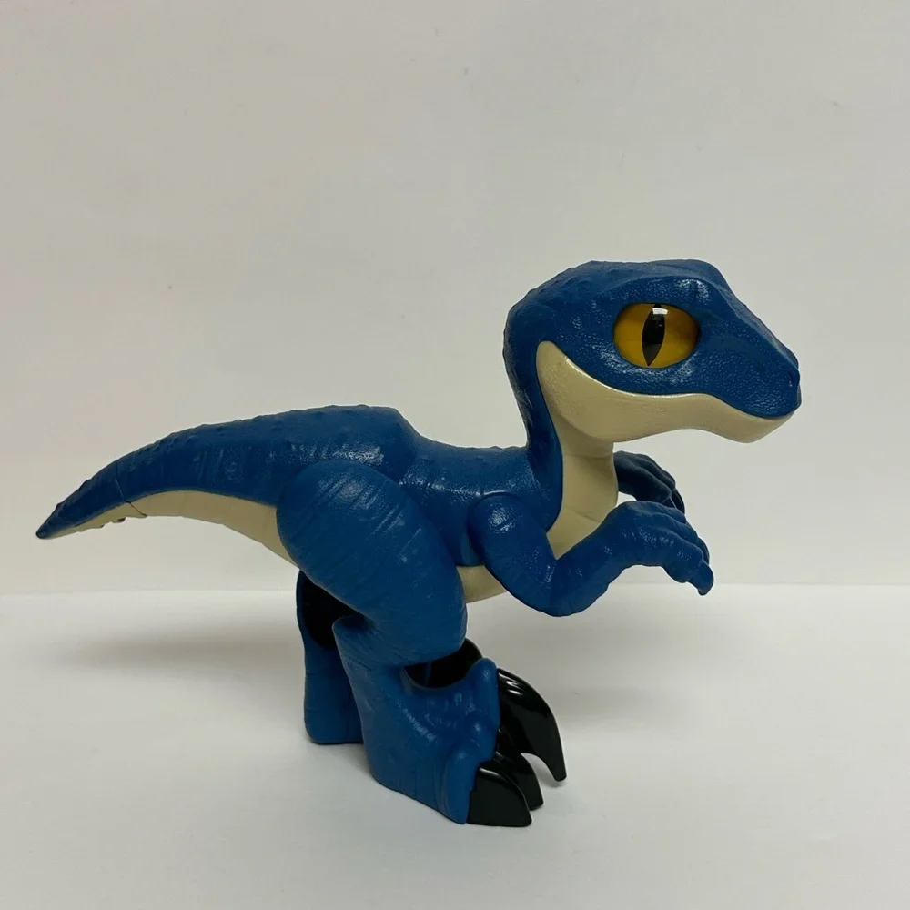 Imaginext Jurassic World Blue Raptor XL Dinosaur Action Figure Toy Fisher-Price